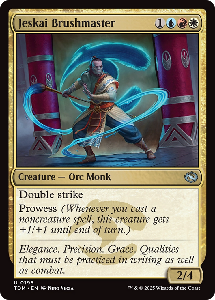 Image of Jeskai Brushmaster (TDM-195) - Tarkir: Dragonstorm Foil