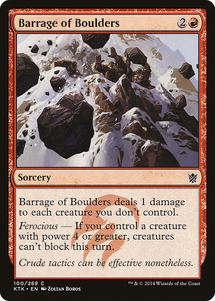 Image of Barrage of Boulders (KTK-100) - Khans of Tarkir