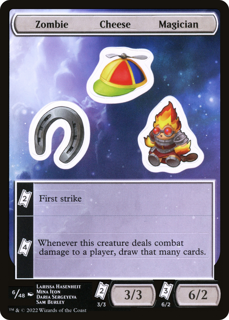 Image of Zombie Cheese Magician (UNF-006) - Unfinity Sticker Sheets
