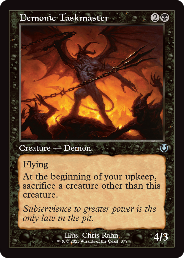 Image of Demonic Taskmaster (Retro Frame) (INR-377) - Innistrad Remastered