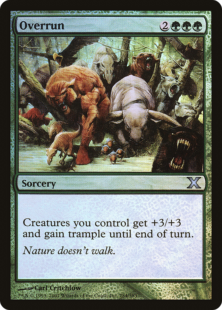 Image of Overrun (10E-284★) - Tenth Edition Foil