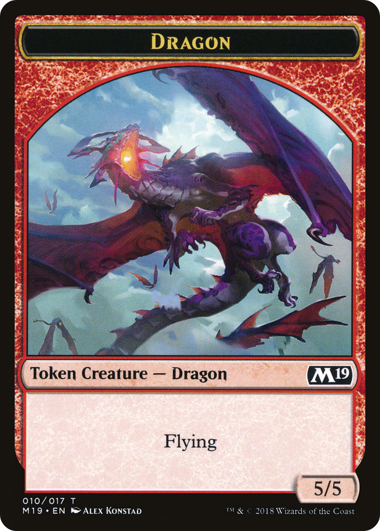 Image of Dragon Token (010) (M19-010) - Core Set 2019 Tokens