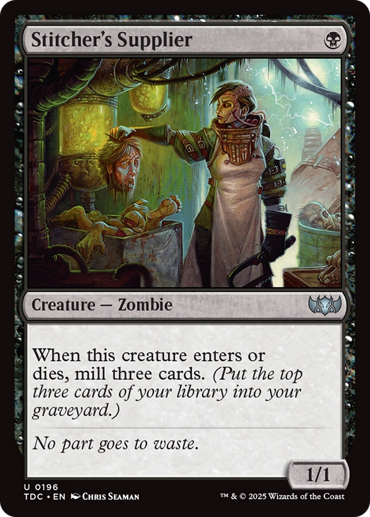 Image of Stitcher's Supplier (TDC-196) - Commander: Tarkir: Dragonstorm