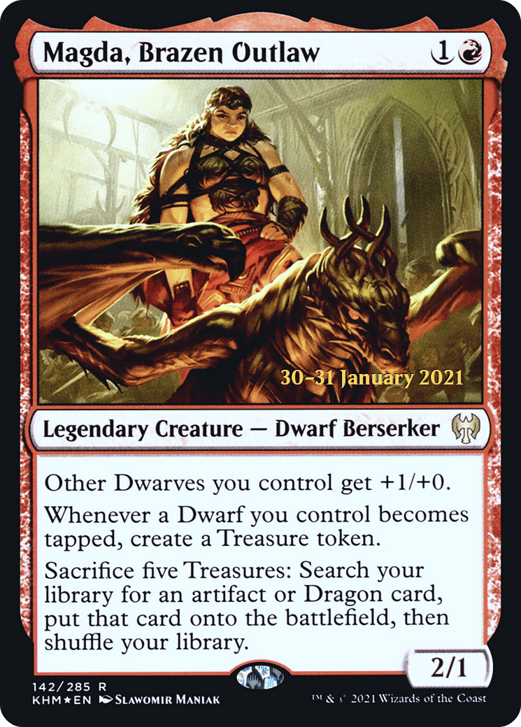 Image of Magda, Brazen Outlaw (PRE-142) - Kaldheim Promos Foil
