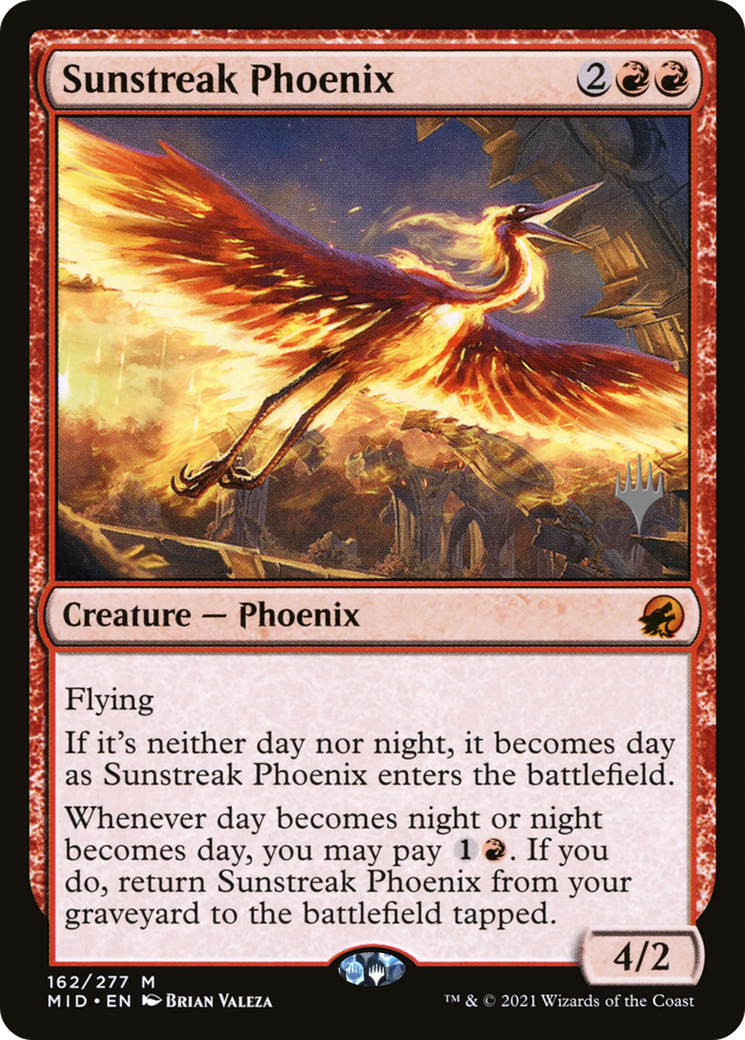 Image of Sunstreak Phoenix (PPMID-162) - Innistrad: Midnight Hunt Promos Foil