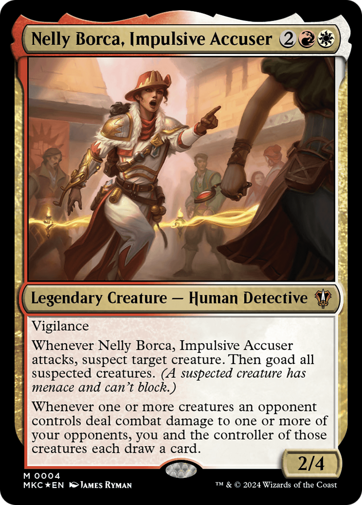 Image of Nelly Borca, Impulsive Accuser (MKC-004) - Murders at Karlov Manor Commander Foil