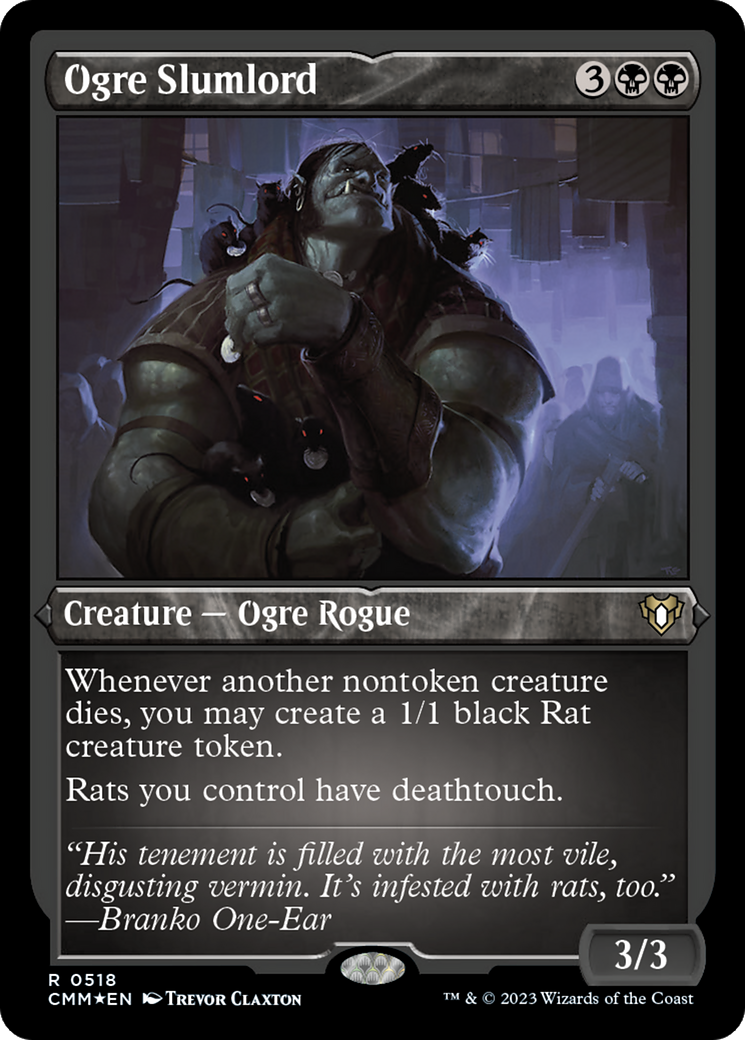 Image of Ogre Slumlord (CMM-518) - Commander Masters Etched Foil