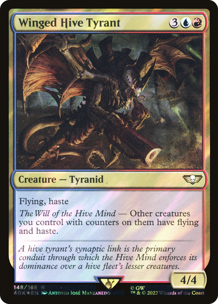 Image of Winged Hive Tyrant (Surge Foil) (40K-148) - Warhammer 40,000 Commander Foil