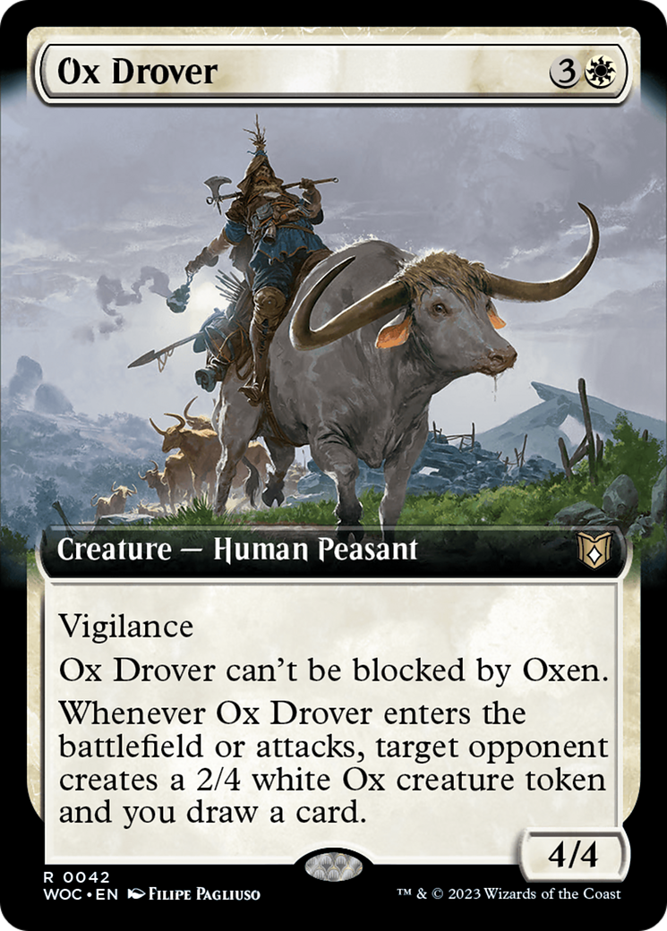 Image of Ox Drover (Extended Art) (WOC-042) - Wilds of Eldraine Commander: (Extended Art)