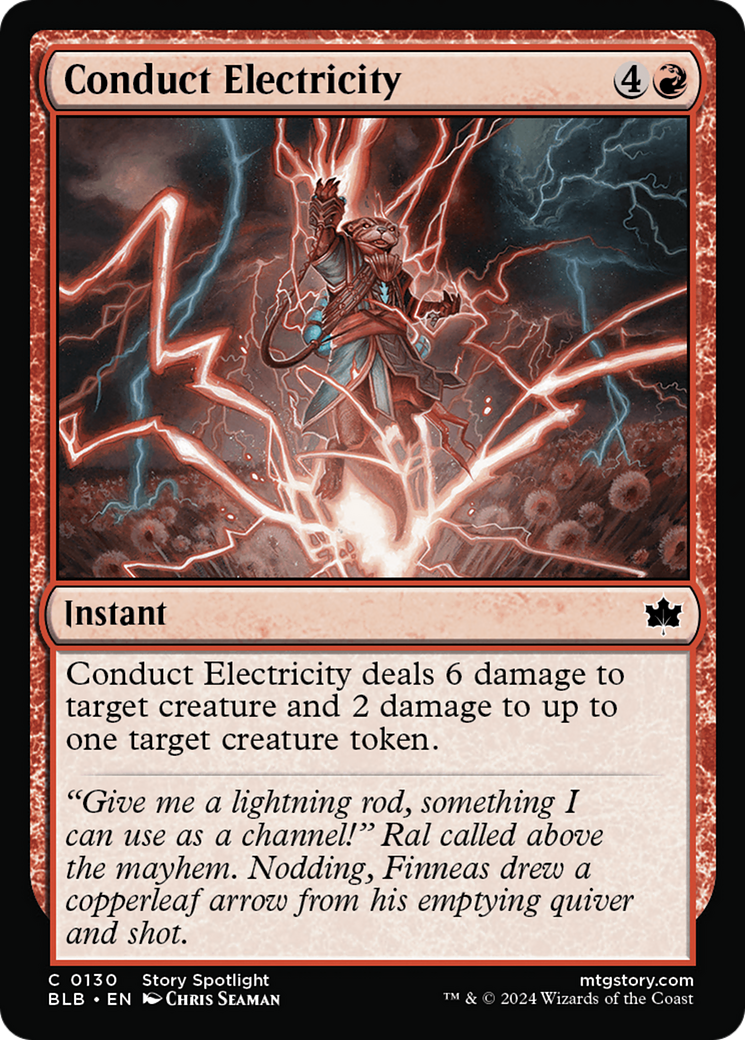 Image of Conduct Electricity (BLB-130) - Bloomburrow Foil