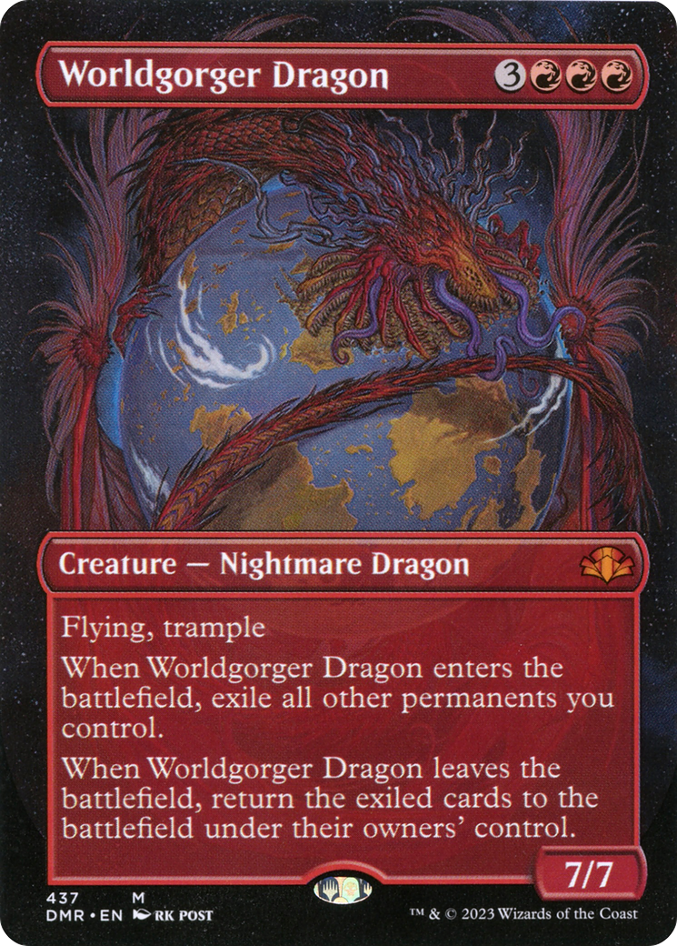 Image of Worldgorger Dragon (Borderless) (DMR-437) - Dominaria Remastered (Borderless)