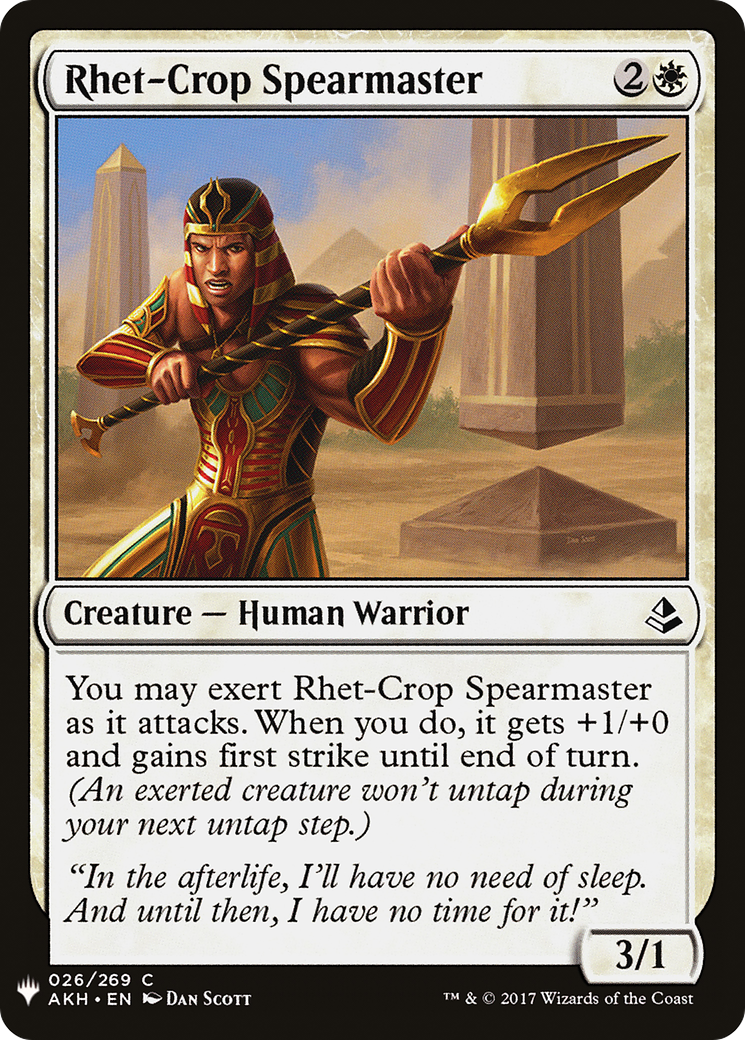 Image of Rhet-Crop Spearmaster (LIST-026) - The List
