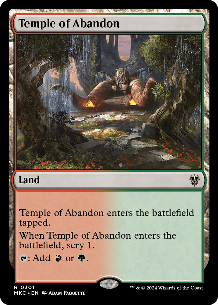 Image of Temple of Abandon (MKC-301) - Murders at Karlov Manor Commander