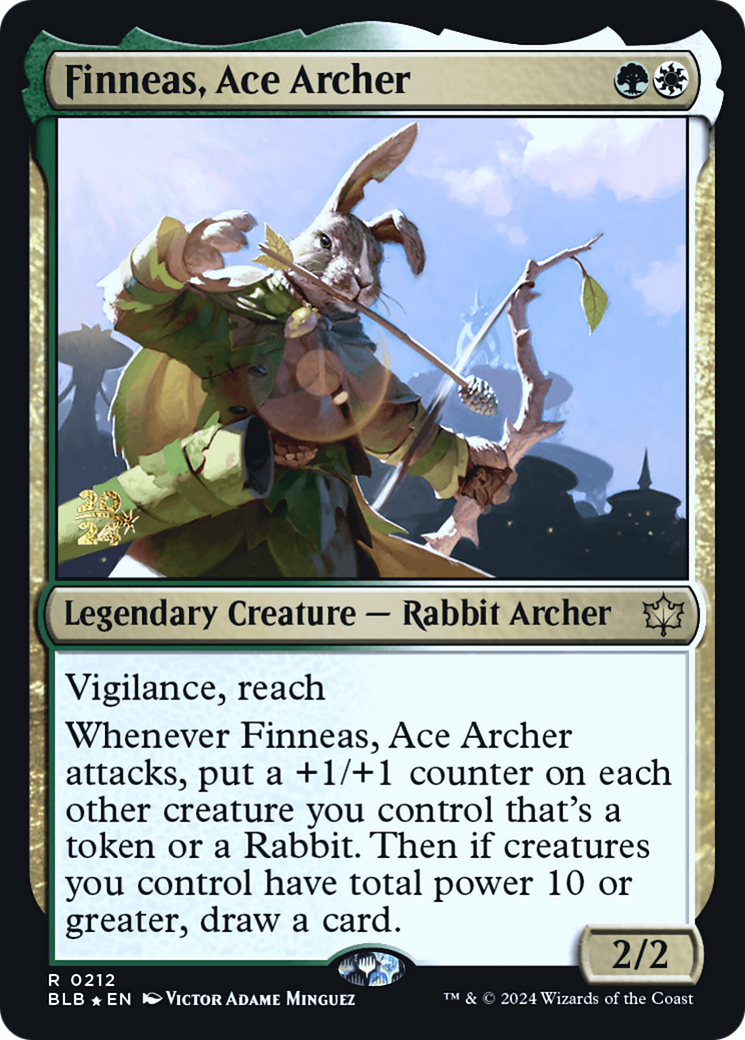 Image of Finneas, Ace Archer (PRE-212) - Bloomburrow Promos Foil