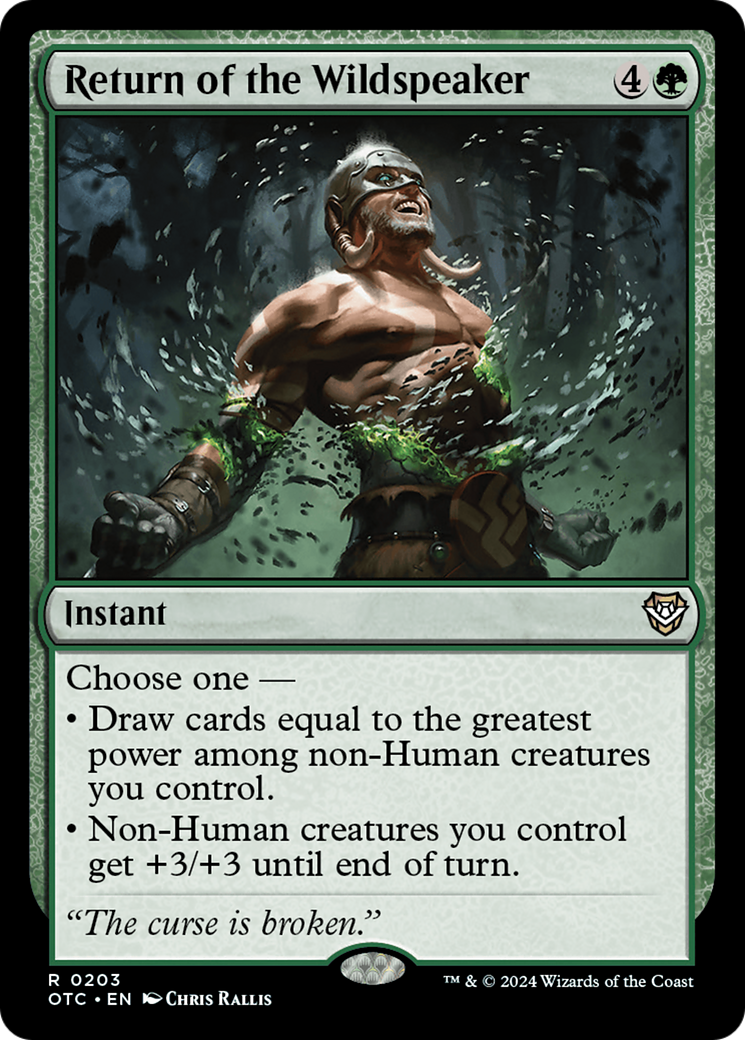 Image of Return of the Wildspeaker (OTC-203) - Outlaws of Thunder Junction Commander