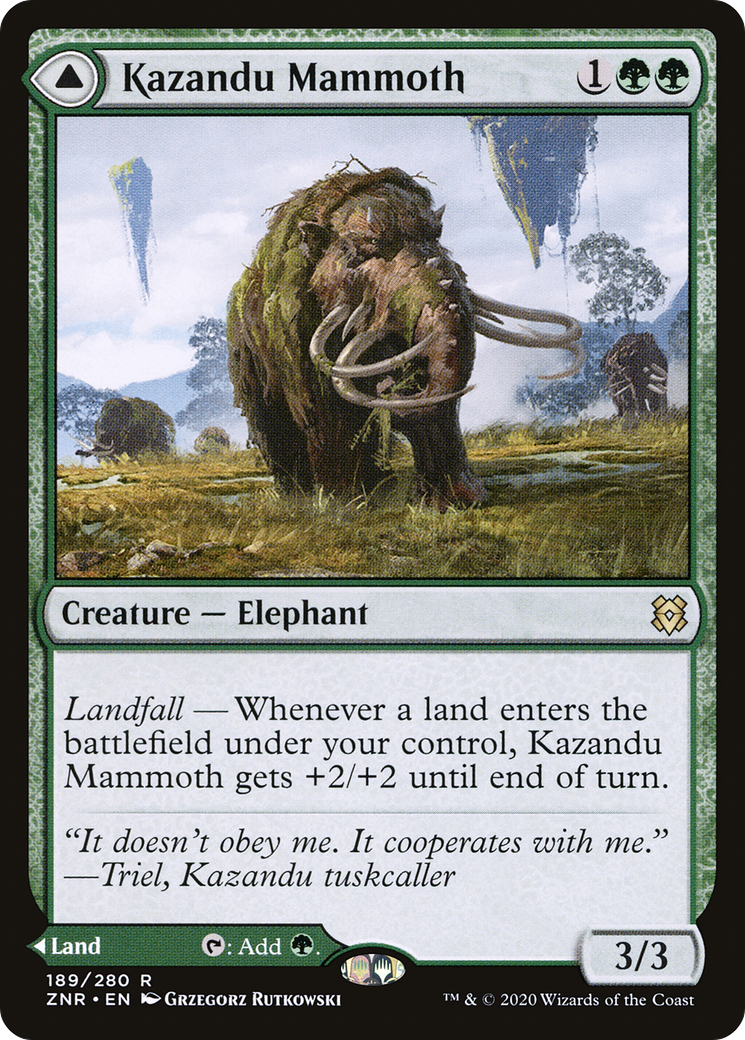 Image of Kazandu Mammoth (ZNR-189) - Zendikar Rising Foil