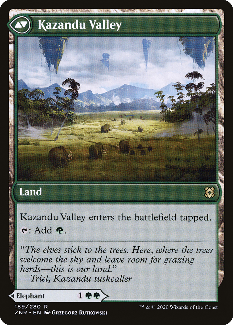 Image of Kazandu Mammoth (ZNR-189) - Zendikar Rising Foil