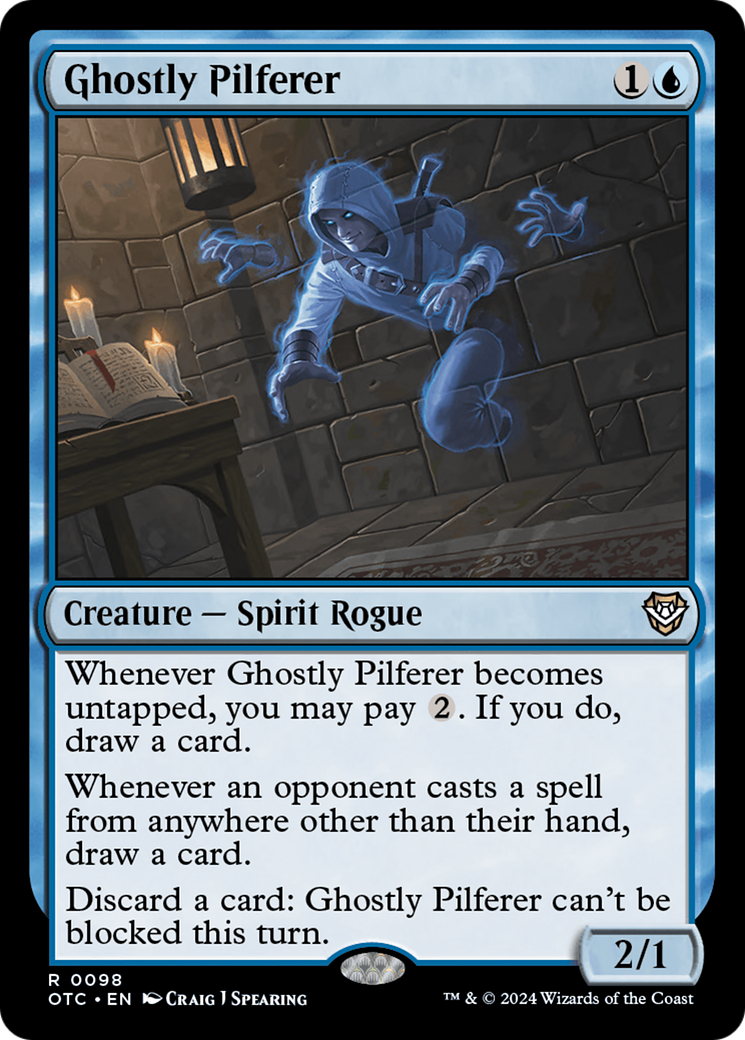 Image of Ghostly Pilferer (OTC-098) - Outlaws of Thunder Junction Commander