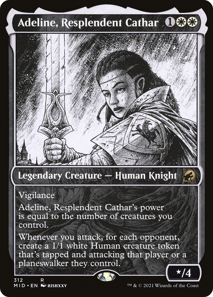 Image of Adeline, Resplendent Cathar (Showcase) (MID-312) - Innistrad: Midnight Hunt: (Showcase)