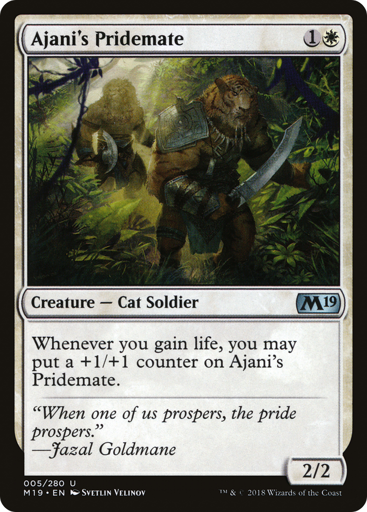 Image of Ajani's Pridemate (M19-005) - Core Set 2019