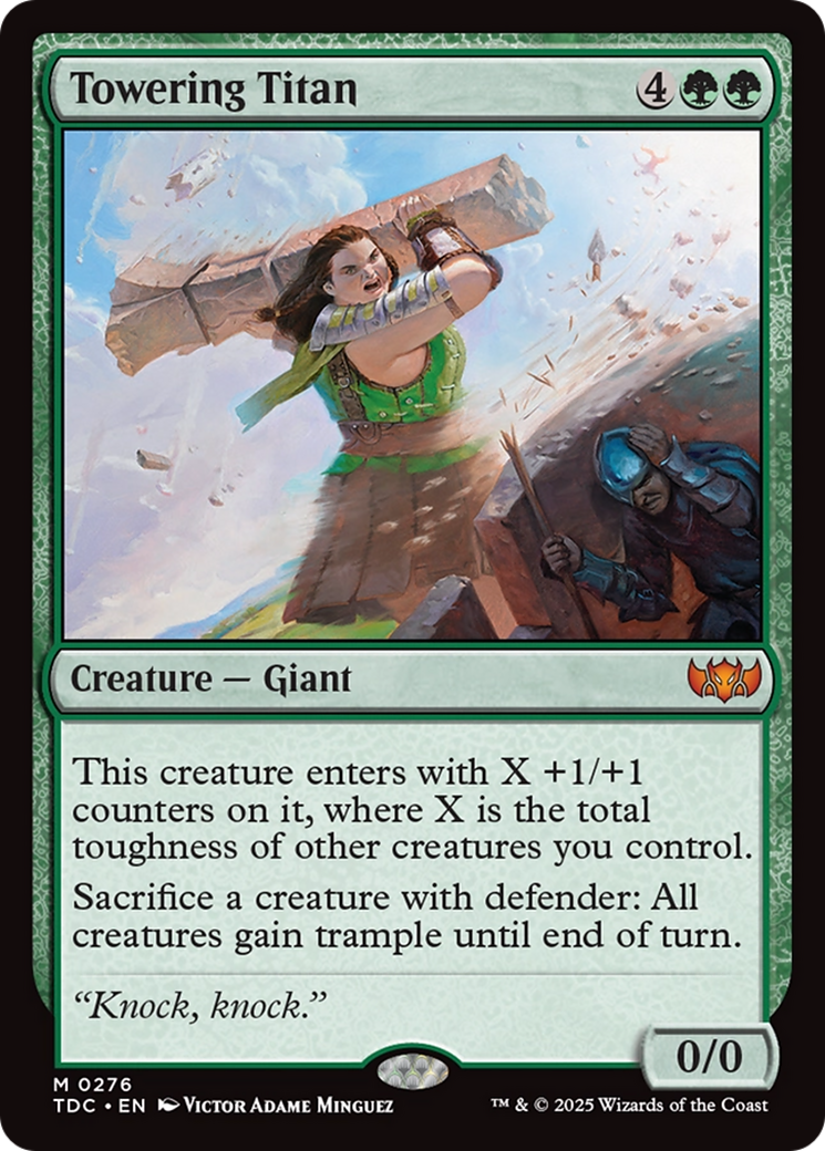 Image of Towering Titan (TDC-276) - Commander: Tarkir: Dragonstorm