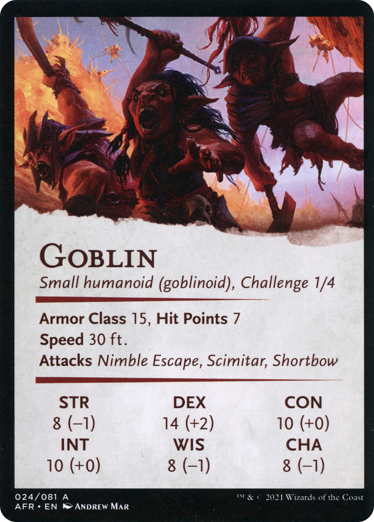 Image of Swarming Goblins // Goblin (AAFR-024) - Adventures in the Forgotten Realms Art Series (Borderless) Foil