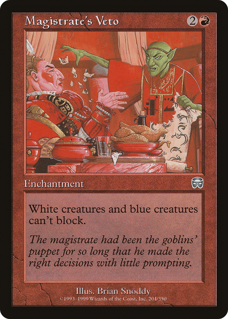 Image of Magistrate's Veto (MMQ-204) - Mercadian Masques