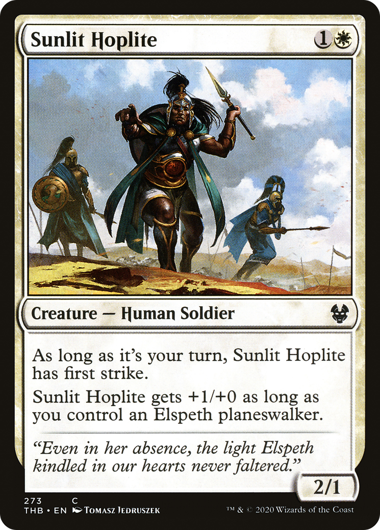 Image of Sunlit Hoplite (THB-273) - Theros Beyond Death