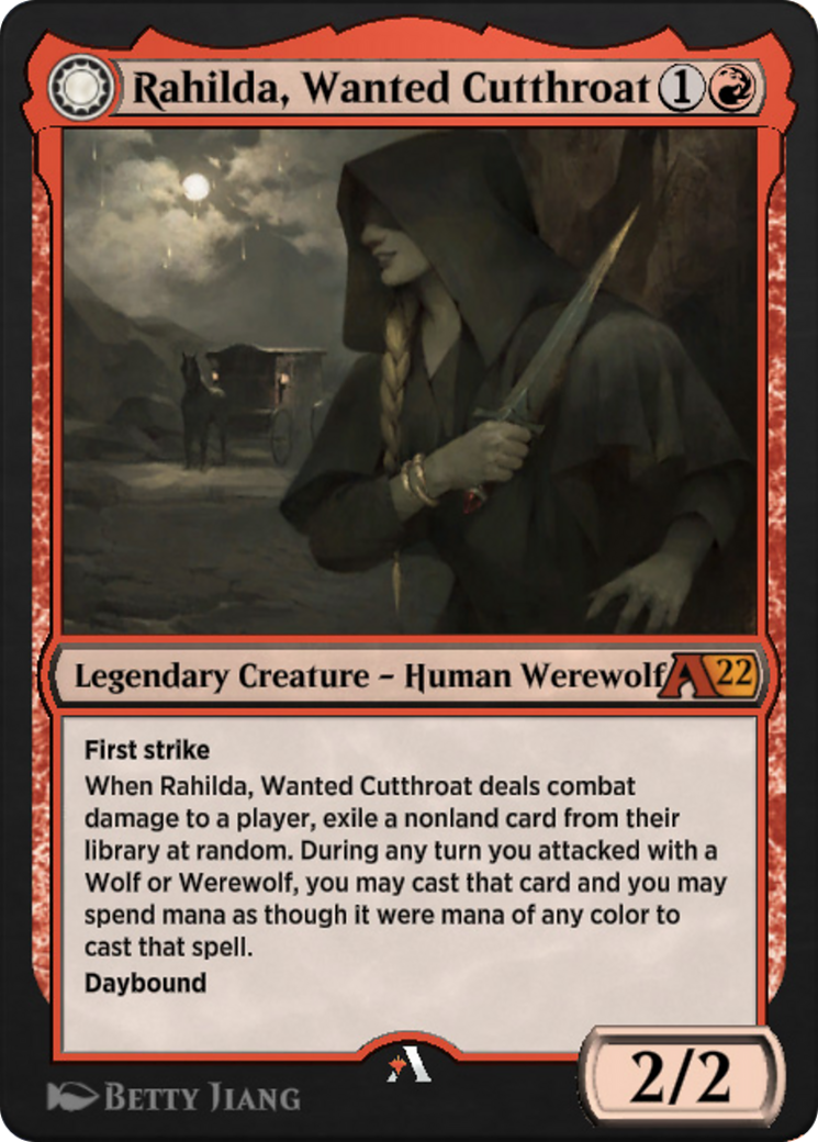 Image of Rahilda, Wanted Cutthroat // Rahilda, Feral Outlaw (Y22-042) - Alchemy: Innistrad