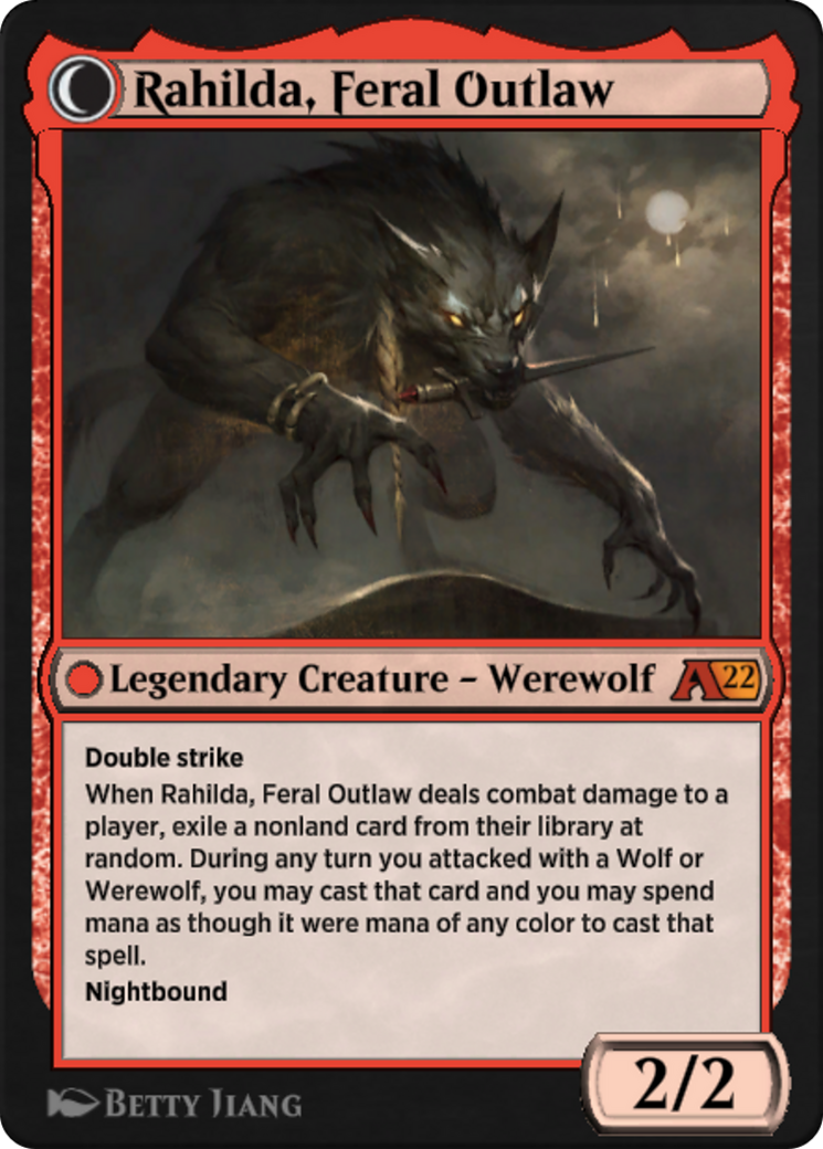 Image of Rahilda, Wanted Cutthroat // Rahilda, Feral Outlaw (Y22-042) - Alchemy: Innistrad