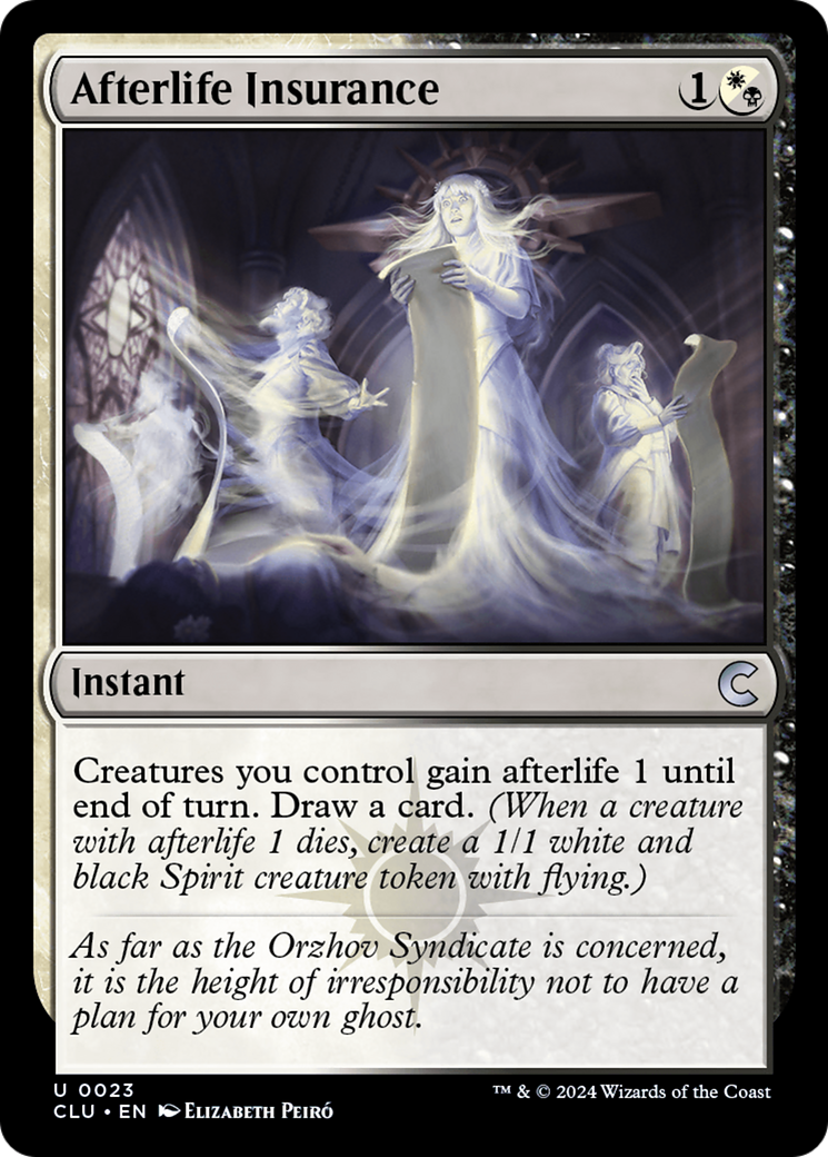 Image of Afterlife Insurance (CLU-023) - Ravnica: Clue Edition