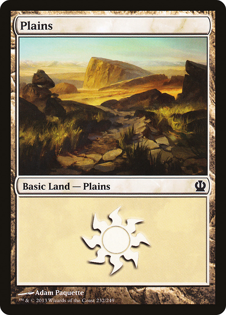 Image of Plains (232) (THS-232) - Theros Foil