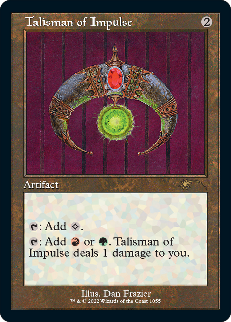 Image of Talisman of Impulse (Retro Frame) (SLD-1055) - Secret Lair Drop Etched Foil