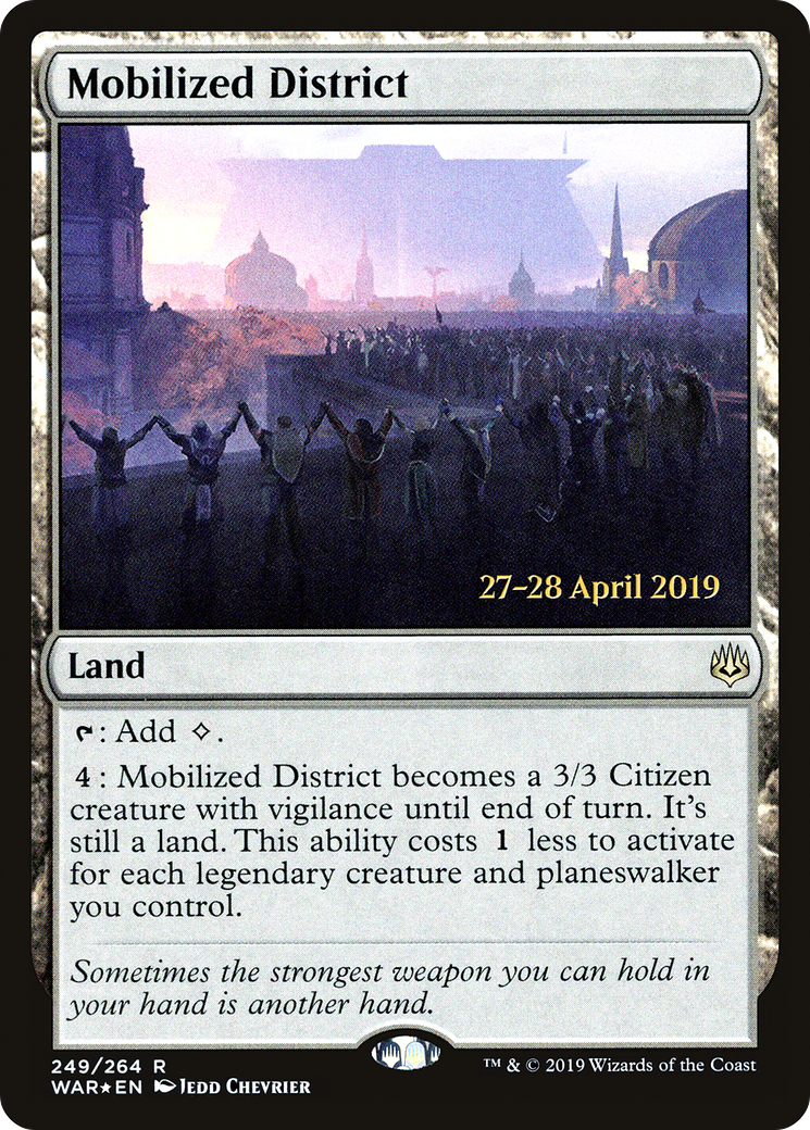 Image of Mobilized District (PRE-249) - War of the Spark Promos Foil