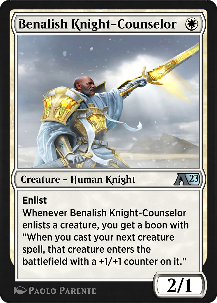 Image of Benalish Knight-Counselor (YDMU-001) - Alchemy: Dominaria