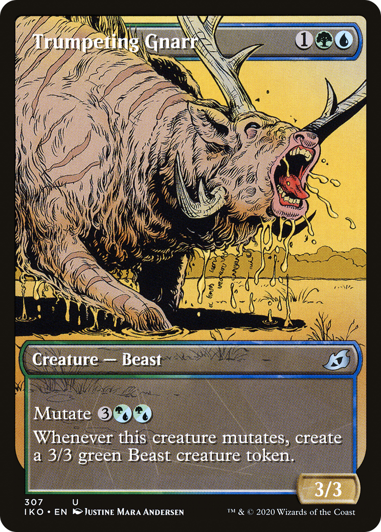 Image of Trumpeting Gnarr (Showcase) (IKO-307) - Ikoria: Lair of Behemoths: (Showcase) Foil