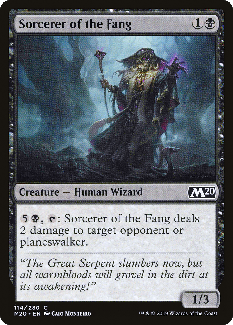 Image of Sorcerer of the Fang (M20-114) - Core Set 2020