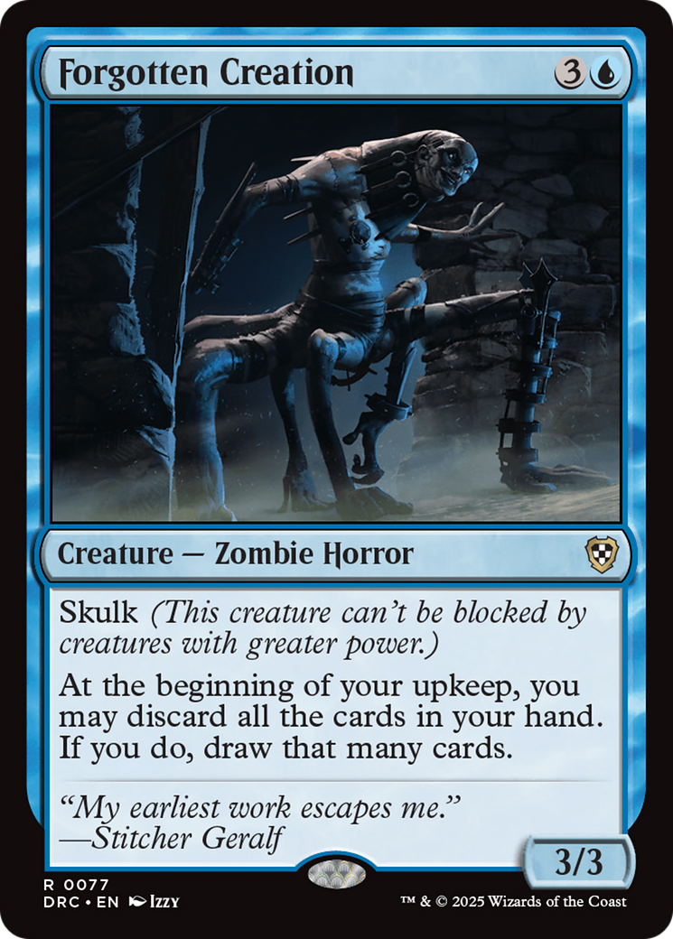 Image of Forgotten Creation (DRC-077) - Commander: Aetherdrift