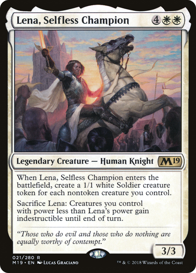 Image of Lena, Selfless Champion (M19-021) - Core Set 2019
