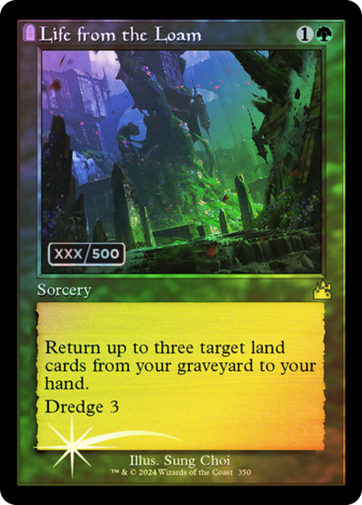 Image of Life from the Loam (Retro Frame) (Serial Numbered) (RVR-350) - Ravnica Remastered: (tombstone) Foil