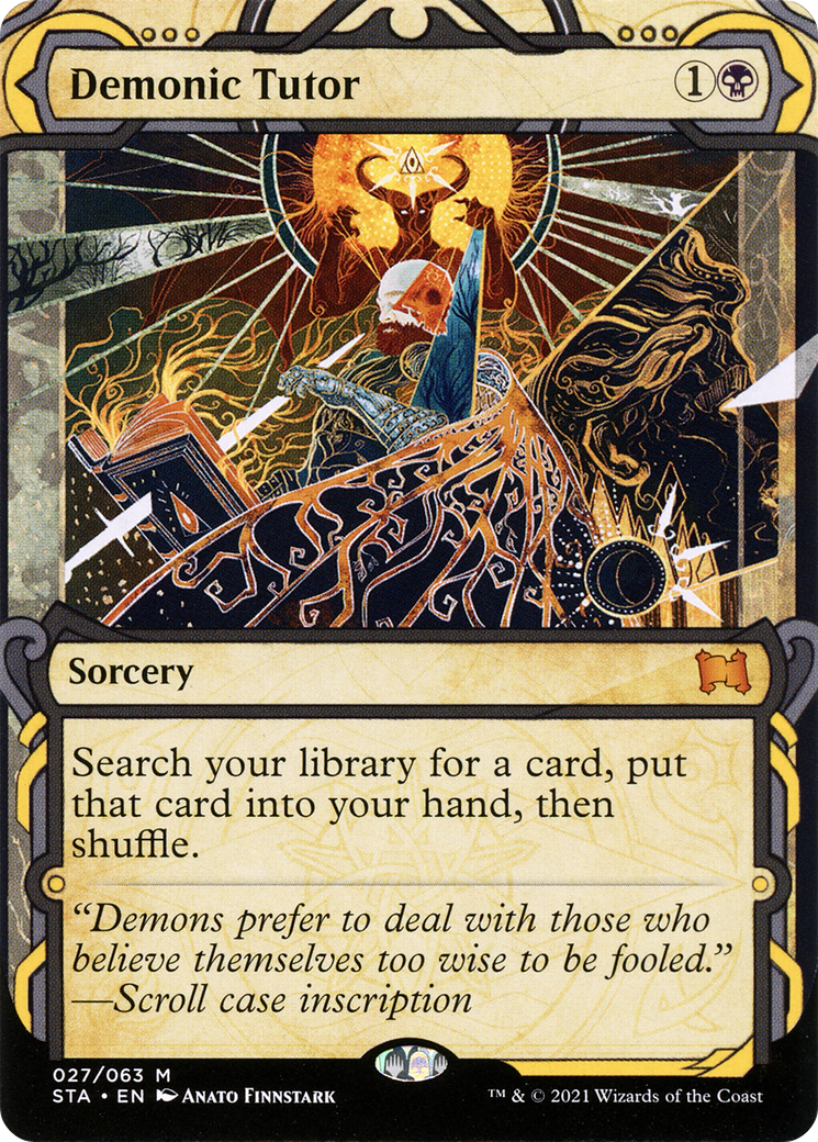 Image of Demonic Tutor (STA-027) - Strixhaven Mystical Archive: (Showcase) (Borderless)