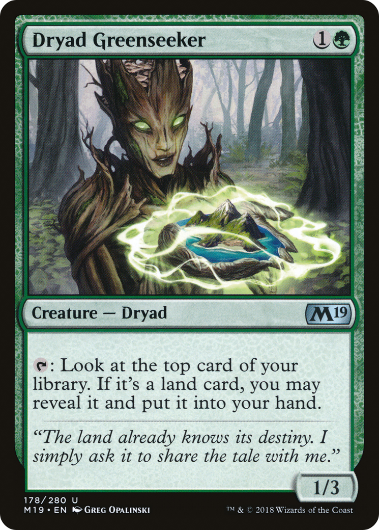 Image of Dryad Greenseeker (M19-178) - Core Set 2019 Foil