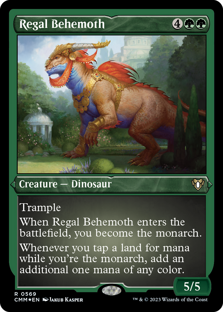 Image of Regal Behemoth (CMM-569) - Commander Masters Etched Foil