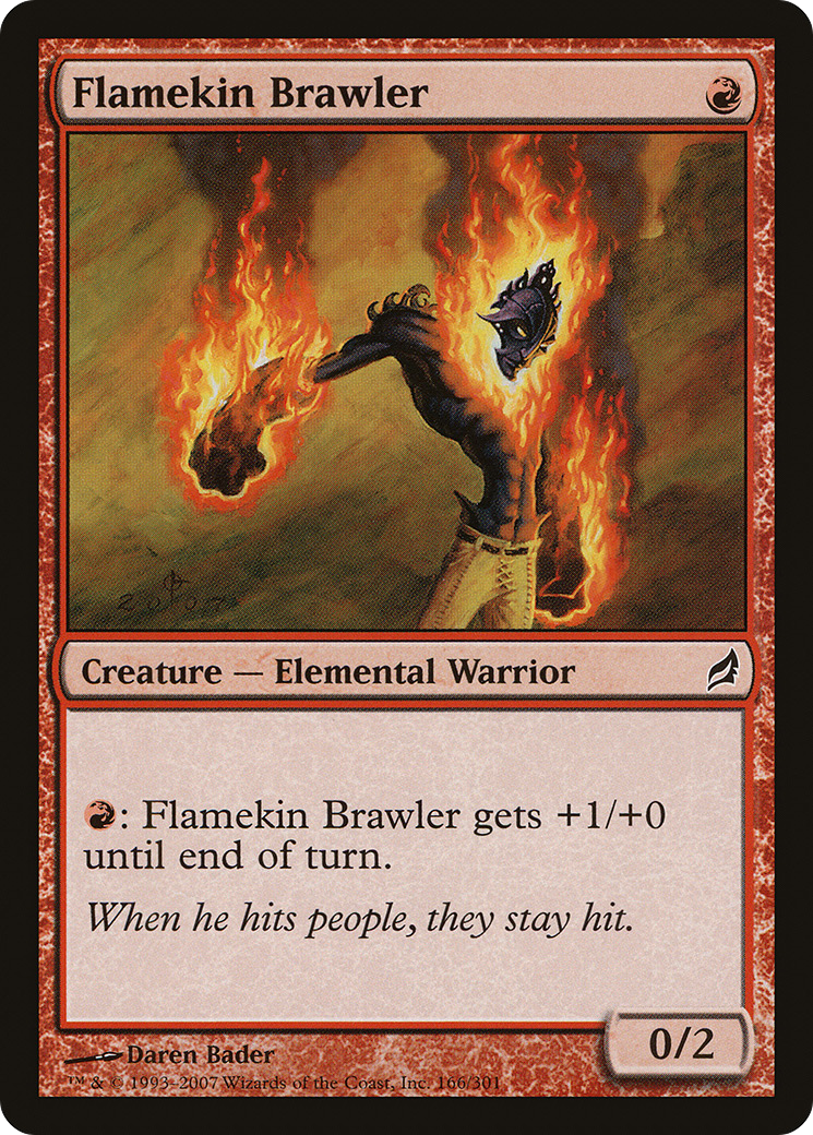 Image of Flamekin Brawler (LRW-166) - Lorwyn Foil