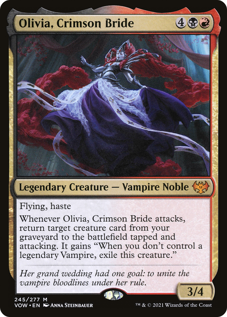 Image of Olivia, Crimson Bride (VOW-245) - Innistrad: Crimson Vow Foil