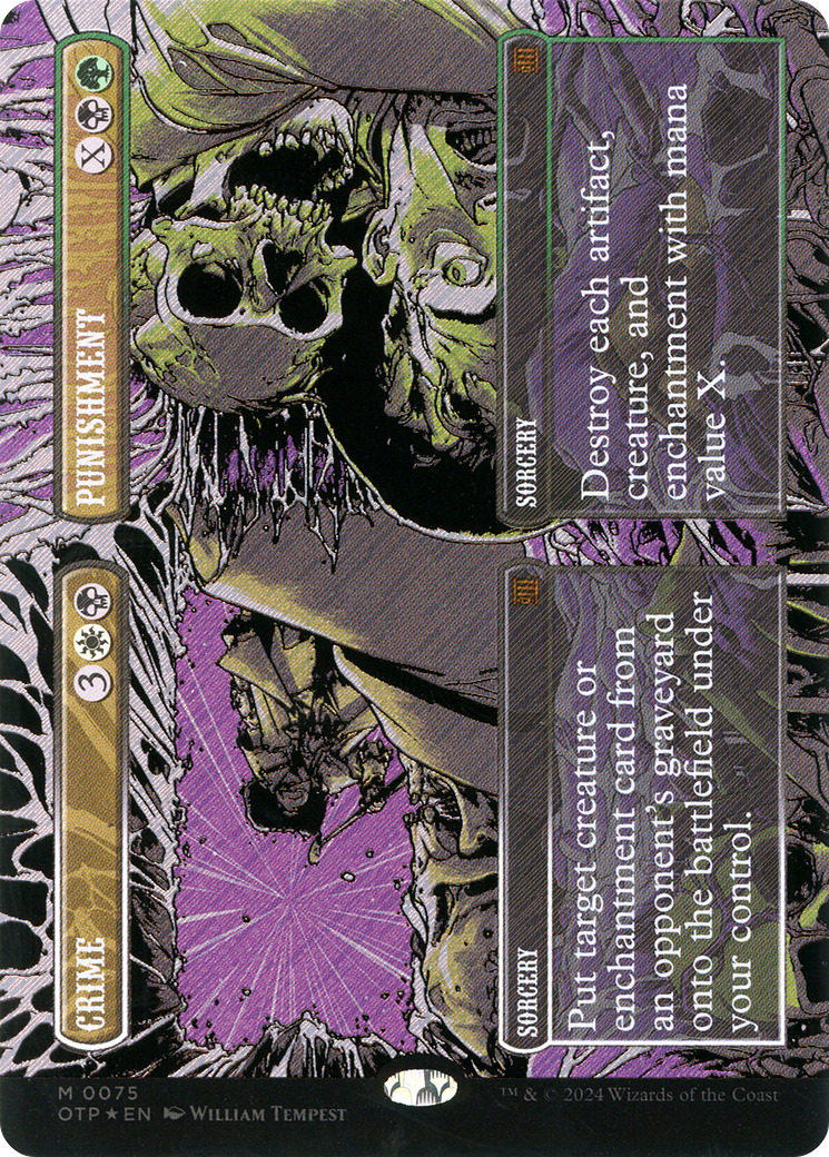 Image of Crime // Punishment (Textured Foil) (OTP-075) - Breaking News (Borderless) Foil