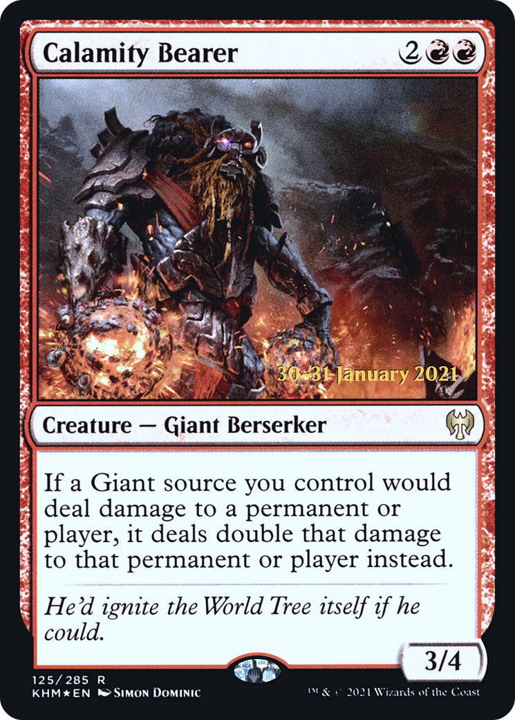Image of Calamity Bearer (PRE-125) - Kaldheim Promos Foil