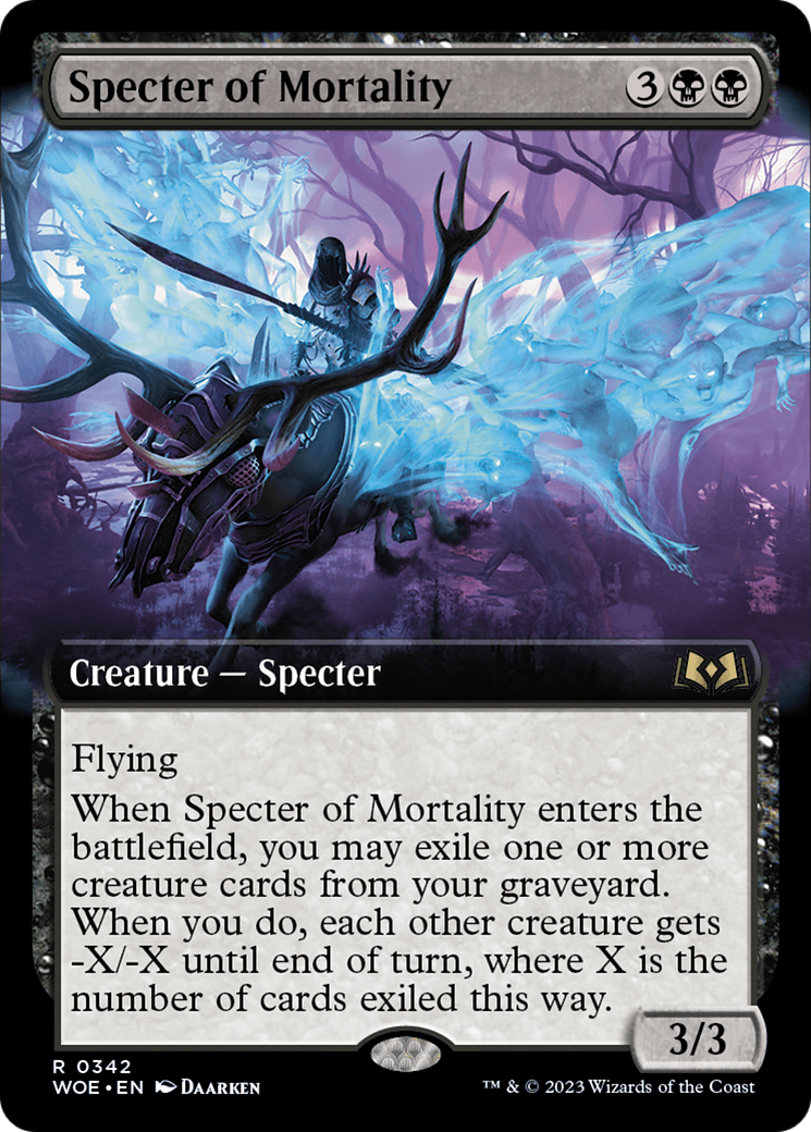 Image of Specter of Mortality (Extended Art) (WOE-342) - Wilds of Eldraine: (Extended Art) Foil