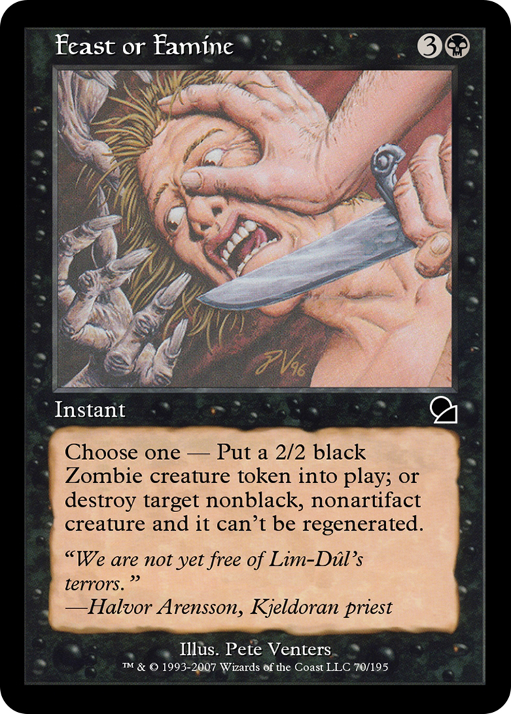 Image of Feast or Famine (ME1-070) - Masters Edition Foil