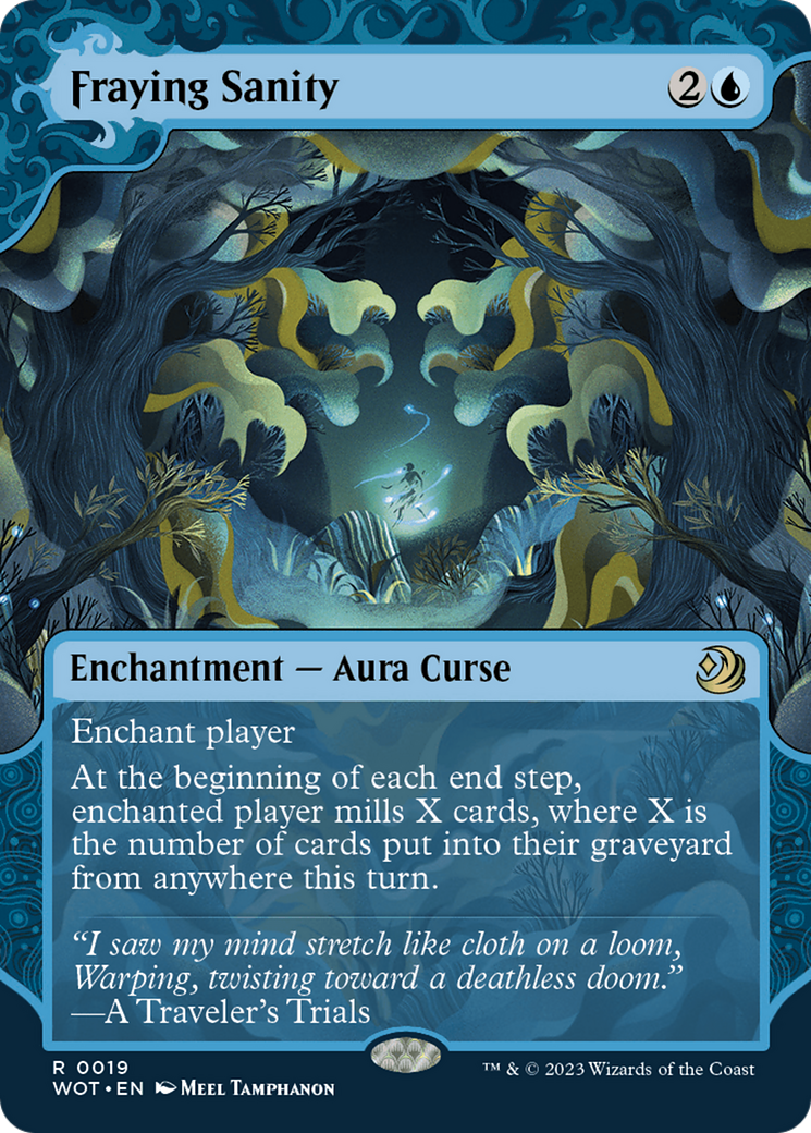Image of Fraying Sanity (WOT-019) - Wilds of Eldraine: Enchanting Tales: (Showcase) (Borderless) Foil